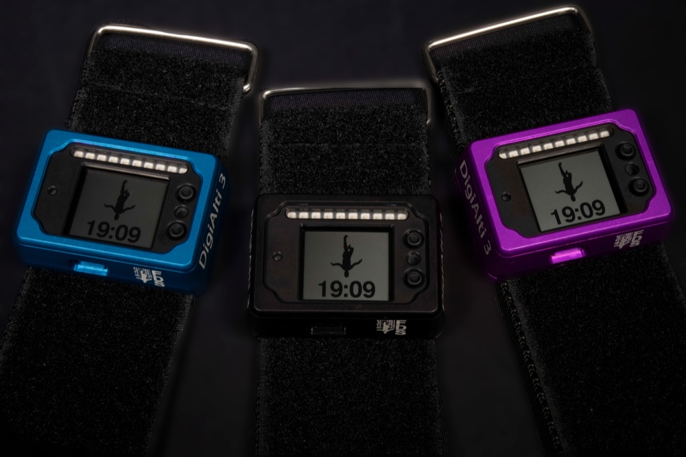 DigiAlti 3 in blue, black, and purple